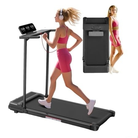 walking pad treadmills for home workouts 3.5hp compact treadmill with handle bar 400lbs portable walking pads with handles for small space 0.6-10mph