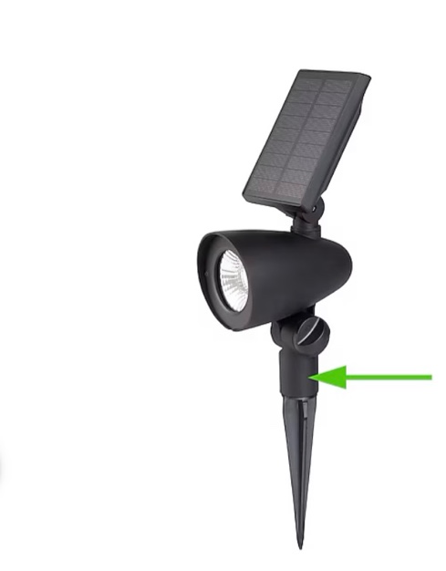 Harbor Breeze 60 -Lumens 1 -Watt Black Warm White Solar LED Spot light