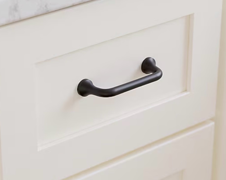 Origin 21 Emma 3-in , 76mm Center to Center Matte Black Cylindrical Handle Drawer Pull