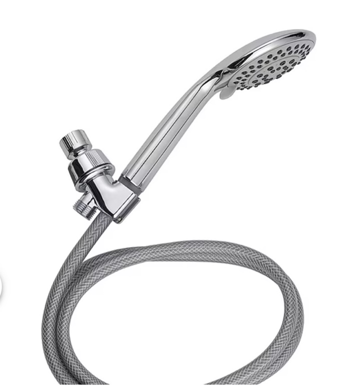  Project Source 5 -Spray Chrome 3.5-in Round Handheld Shower Head 1.8 GPM