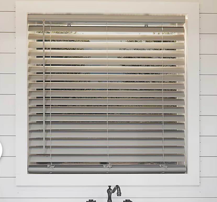 project source premium 2-in/ 5,08 cm slat width cordless gray vinyl room darkening horizontal