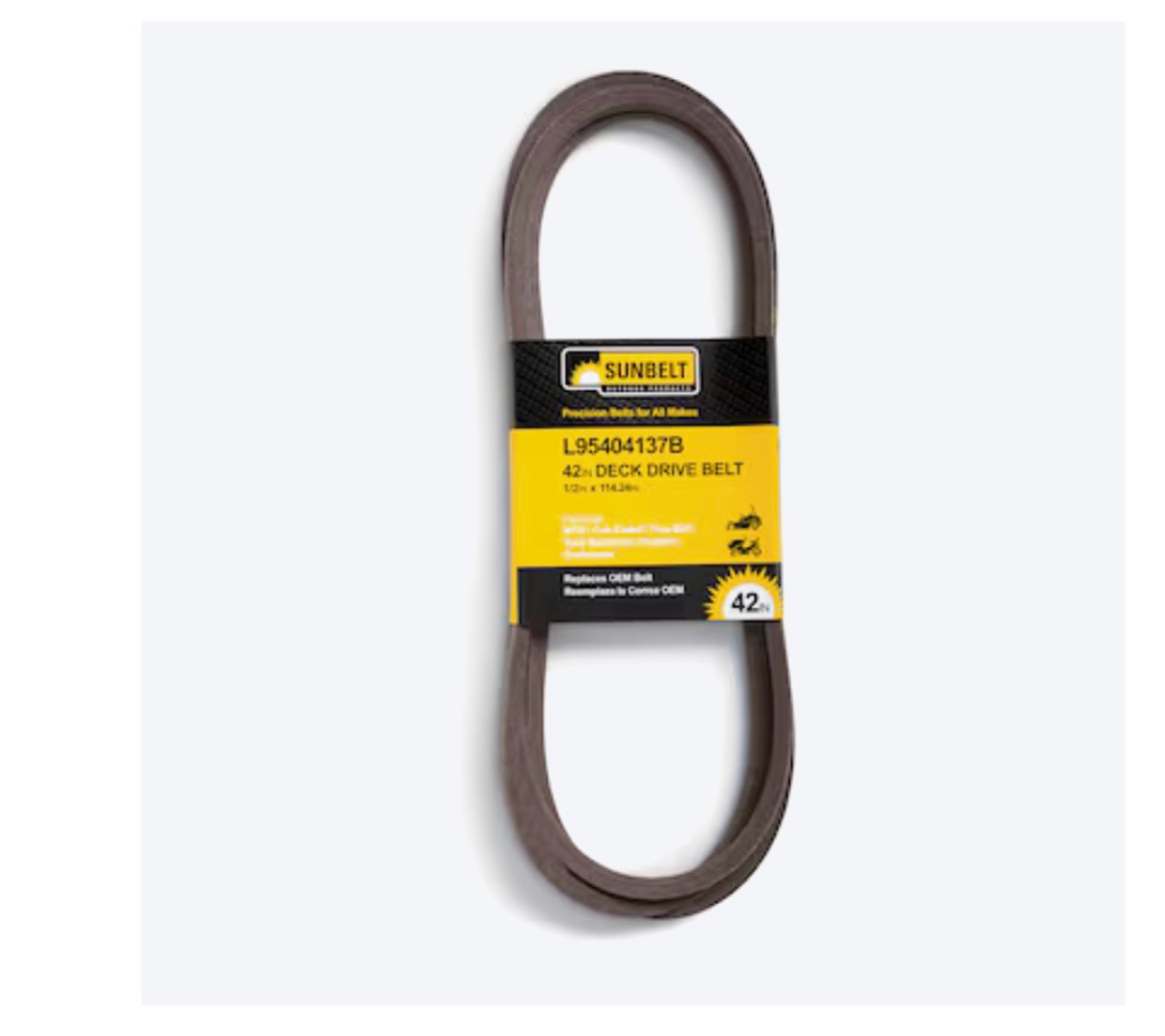 sunbelt 1/2-in x 107-in deck/drive belt, multiple, replaces oem part number a105k, 4l1070k