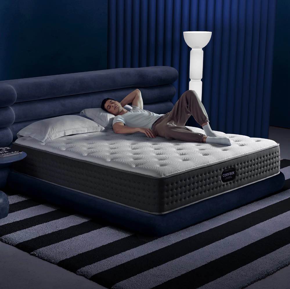 comfbox 14 inch queen hybrid mattress - medium firm - cooling gel memory foam & innerspring - pressure relief - 365-night trial & forever warranty