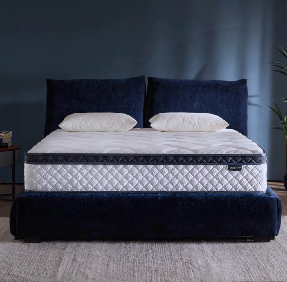 blinddarm queen mattress, 10 inch hybrid memory foam mattress in a box, individual pocket spring, medium firm, certipur-us