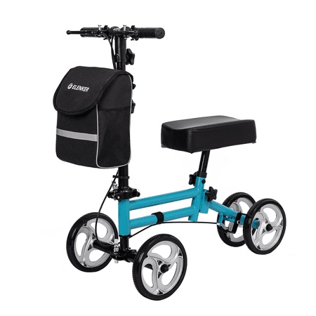 elenker steerable knee scooter for foot injuries ankles surgery blue