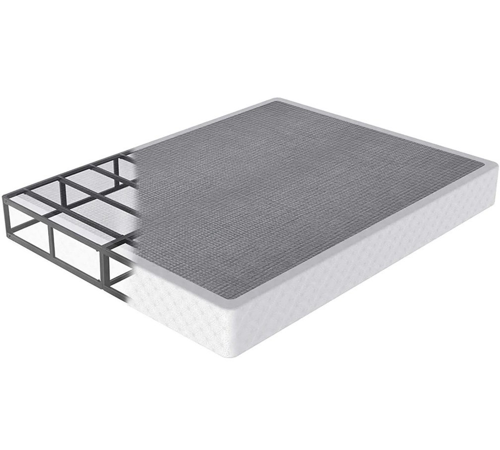 qftime 9" metal queen box spring, mattress foundation, heavy-duty, easy assembly