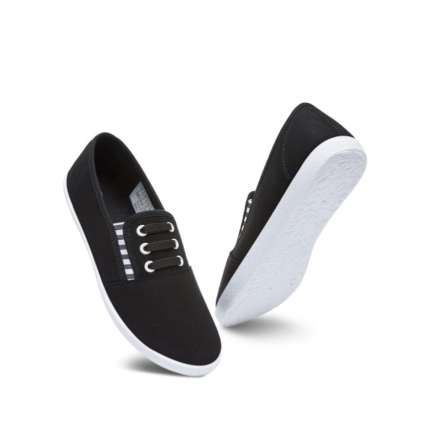 aomais women’s slip on canvas shoes sneakers fashion elastic sneakers 10