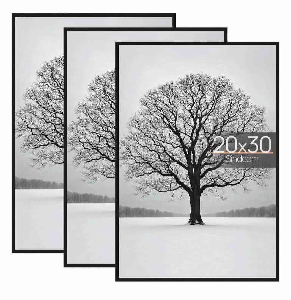 Sindcom 20x30 Picture Frames  Gallery Wall Poster Frames Set of 3  Black