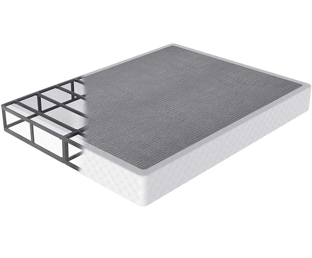qftime 9" metal queen box spring, mattress foundation, heavy-duty, easy assembly