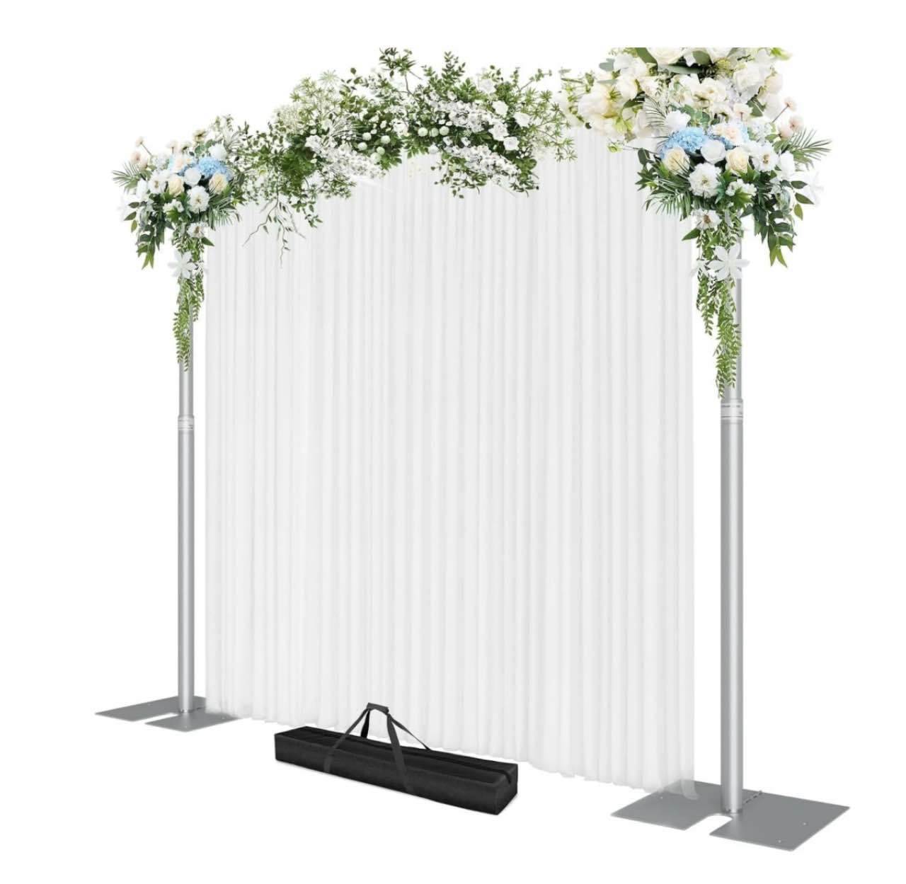 emart heavy duty backdrop stand 10x12ft adjustable metal background frame with 9.26lb steel base