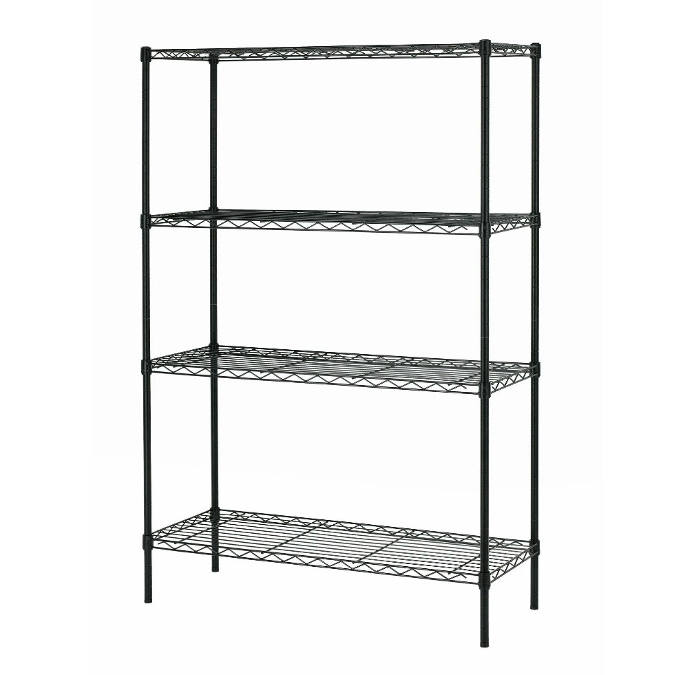 bestoffice 4 shelf wire shelving unit garage nsf wire shelf metal storage shelves heavy duty height adjustable for 1000 lbs capacity black