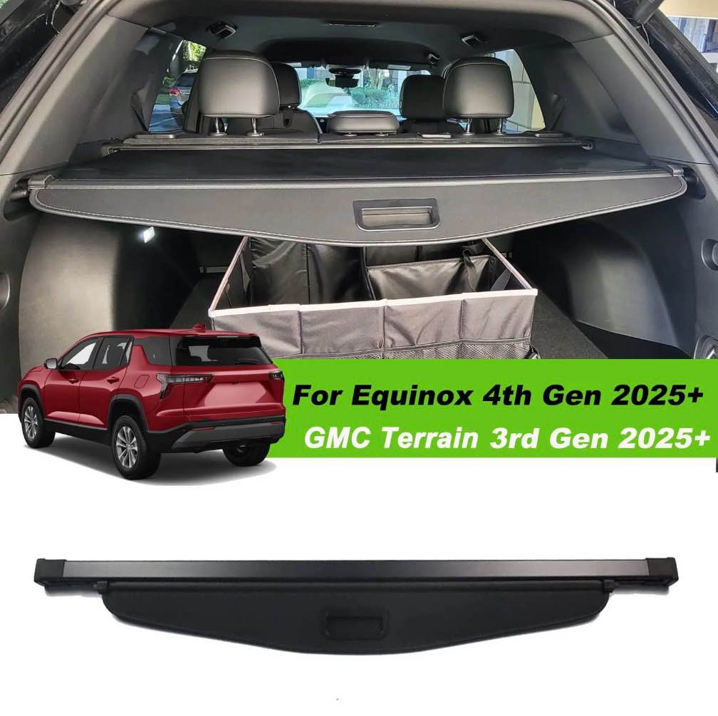 fit chevrolet equinox gmc terrain 2025 2026 retractable cargo cover for 2025-2026 chevy equinox gmc terrain suv accessory rear trunk privacy security shield shade black