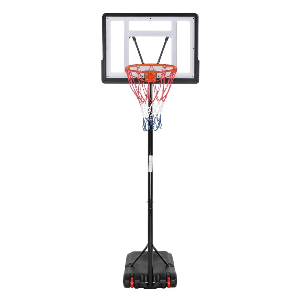 ktaxon 33 in. portable basketball hoop stand 6.5-8 ft adjustable basketball goal system with pvc backboard indoor/outdoor