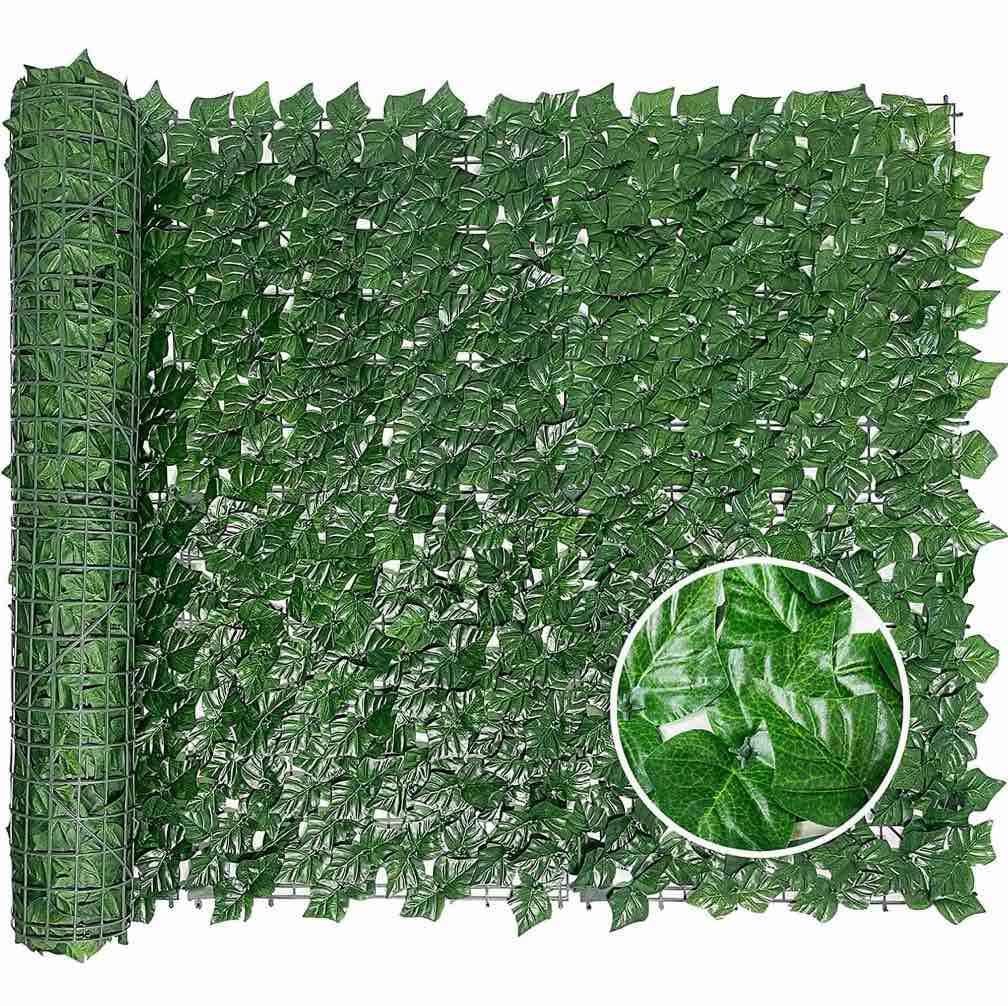 40 x118  artificial ivy privacy fence screen durable uv-anti fake leaves suitable for indoor outdoor garden