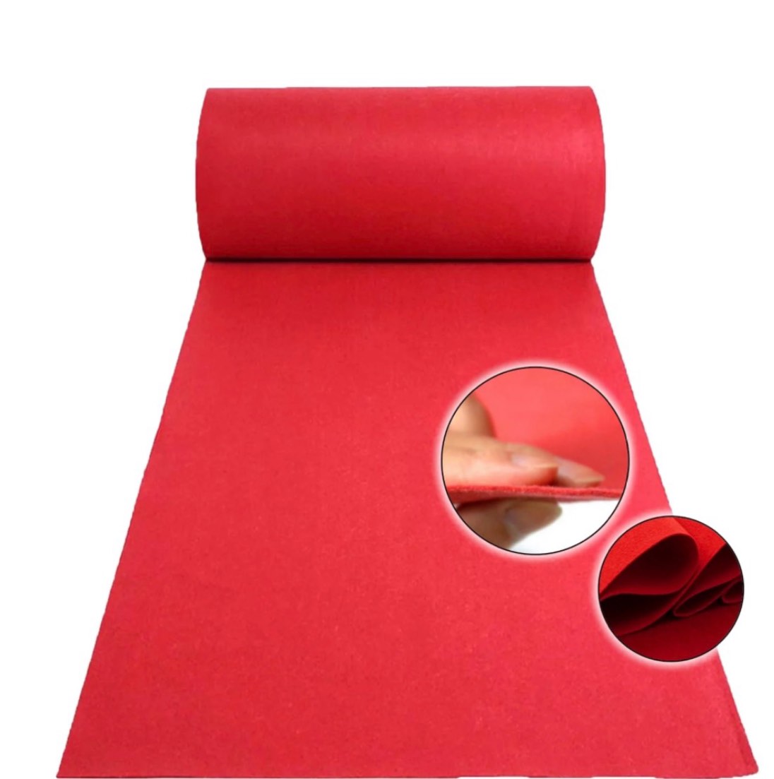 petoto Non-Slip Red Carpet Roll  Indoor and Outdoor Floor Mat  Red Rug for Wedding Party Event Decor  3.3ft x 33ft