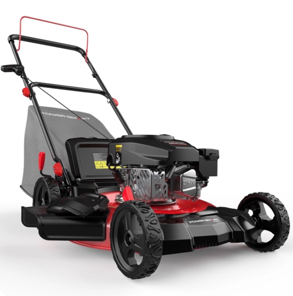 powersmart 21 144cc gas push lawn mower with 6-position height adjustment