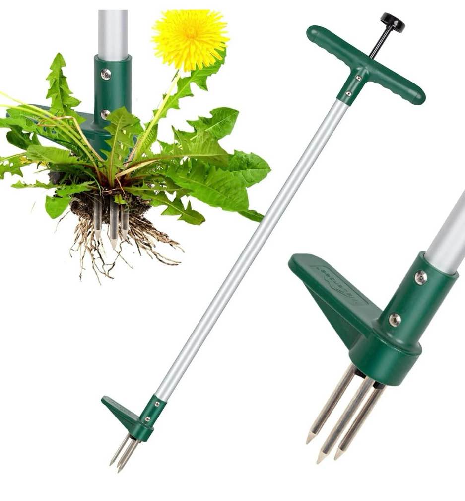Walensee  Weed Puller with 3 Claws, Stand Up Weeder for Dandelion