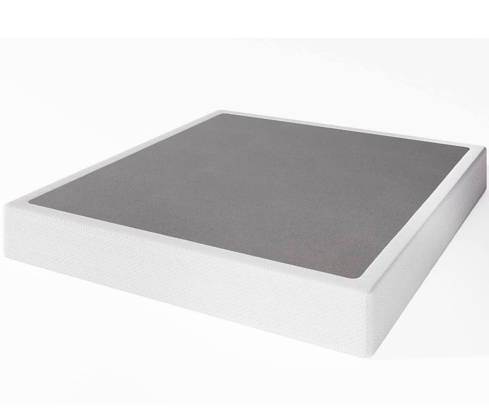 uliesc 9 inch full size box spring, full box spring only, metal box spring full with fabric cover, sturdy mattress foundation, noise free, non-slip, easy assembly