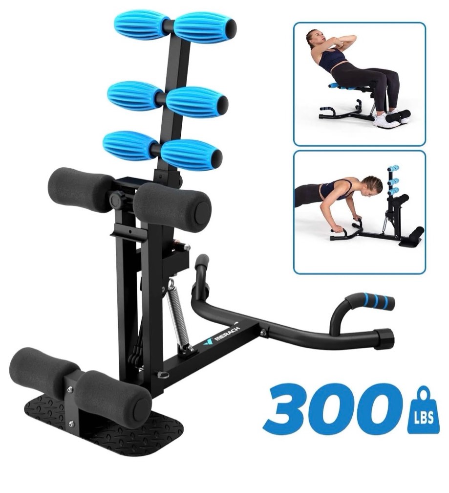 merach adjustable glutes trainer & deep squat machine - core leg strengthener for gym workouts
