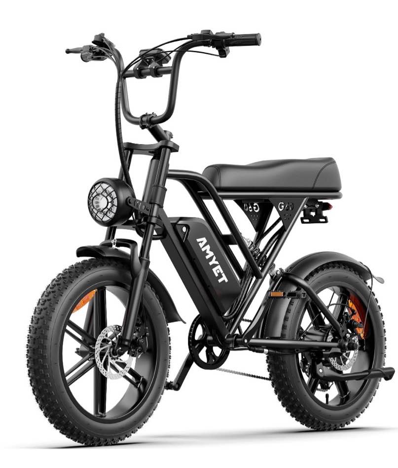amyet g60 electric bike for adults, 1000w peak 1500w, 48v 20ah, 20"x4" fat tire e mountain bike, ul2849