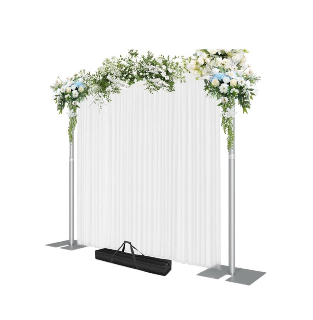 emart heavy duty backdrop stand 10x10ft adjustable metal background frame with 9.26lb steel base
