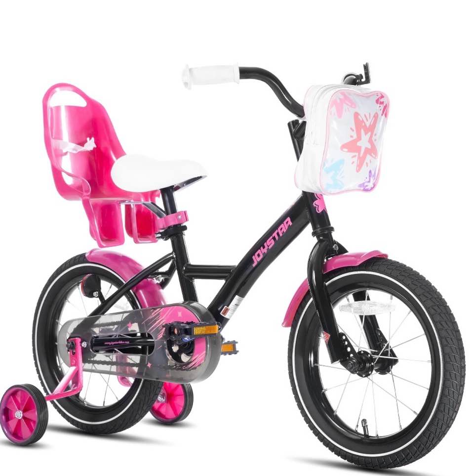 joystar keano 14 inch kids bike for girls, children bicycle in black
