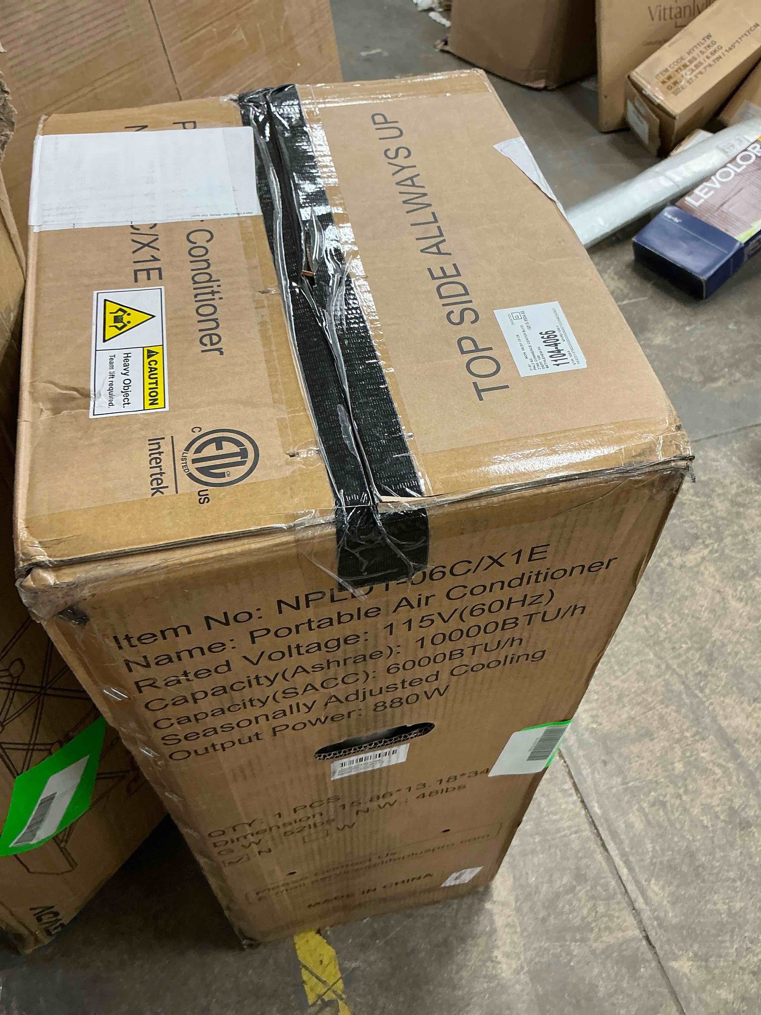 Condition photo showing Good Condition for pro choice portable air conditioner 10000 btu(ashrae) for room cooling up to 300 sq.ft, 24h timer room ac w/remote control, white