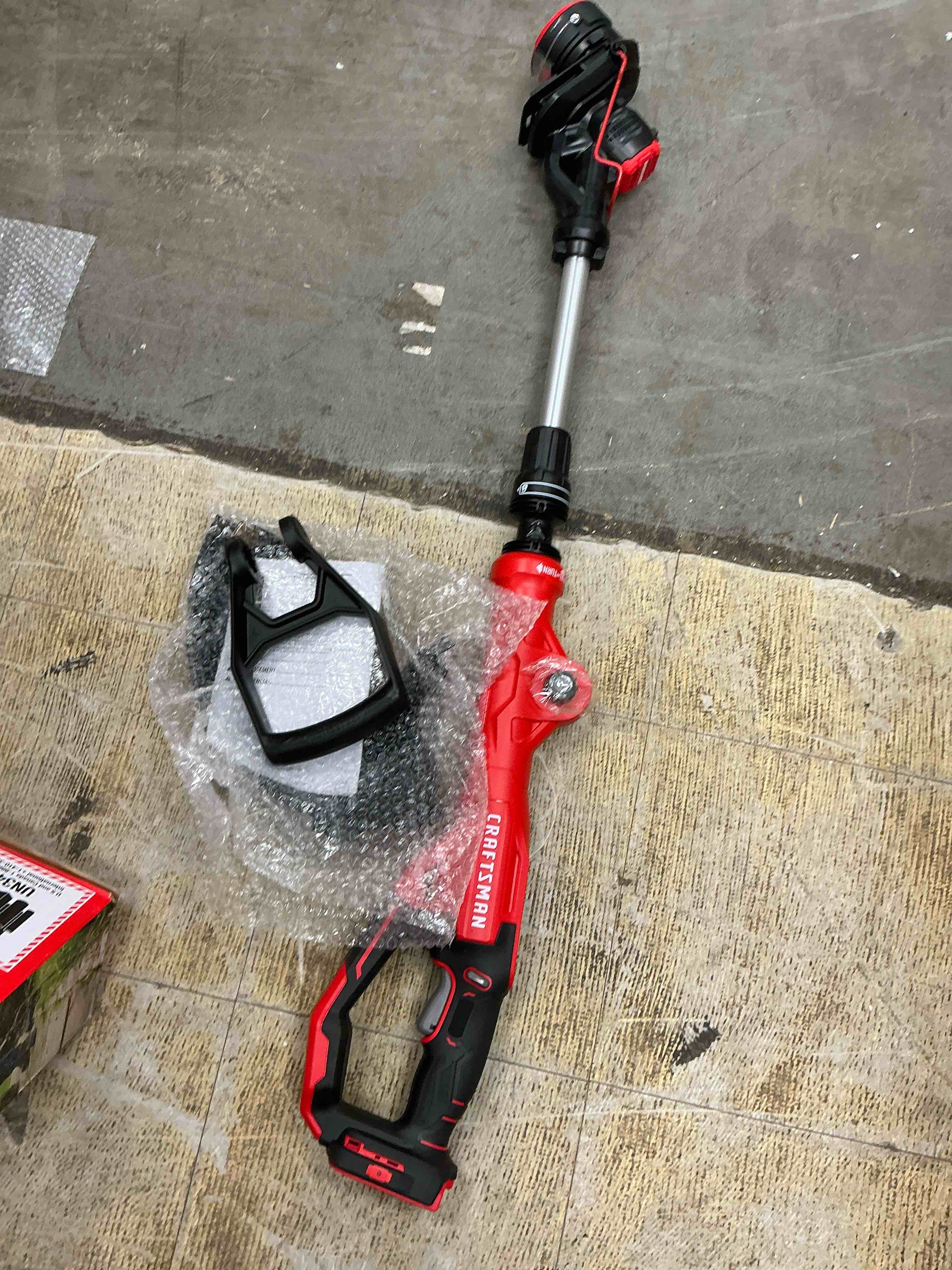 Condition photo showing New/Like New for craftsman v20 weedwacker cordless string trimmer edger with automatic feed, 13 inch, bare tool only (cmcst900b)
