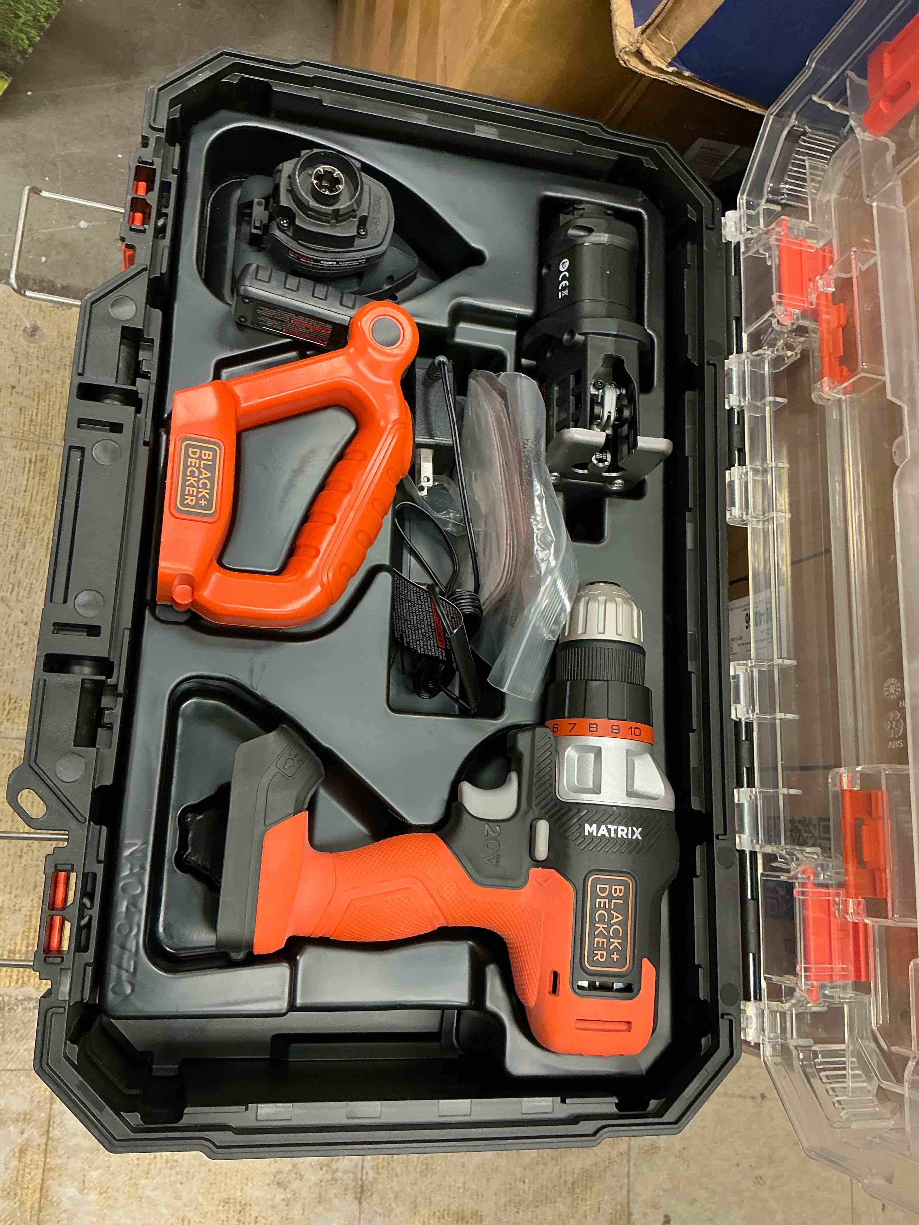 Condition photo showing Good Condition for black+decker matrix 20v max* cordless 4-tool combo kit with storage (bdcdmt1204kitc1) only tool 