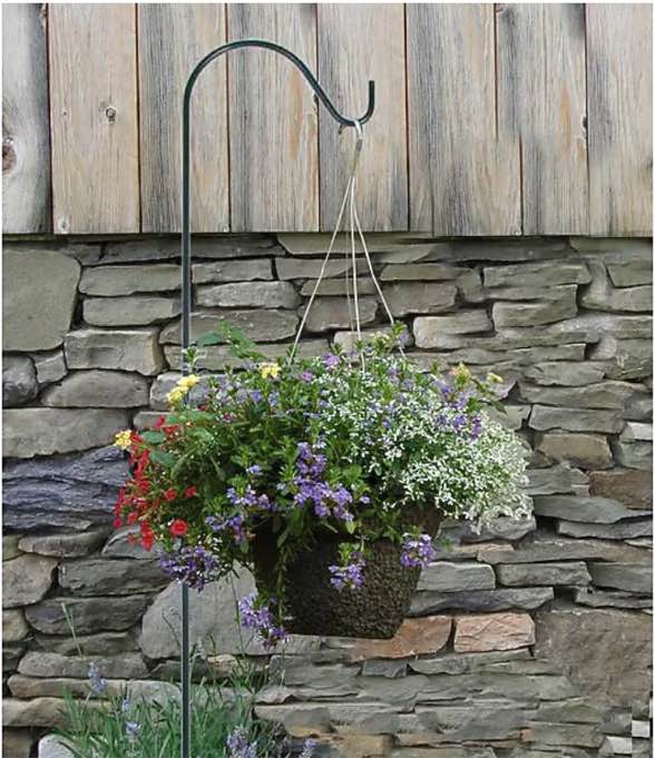 Condition photo showing As Is for style selections 64-in steel-painted metal traditional shepherd's hook 2 pieces 