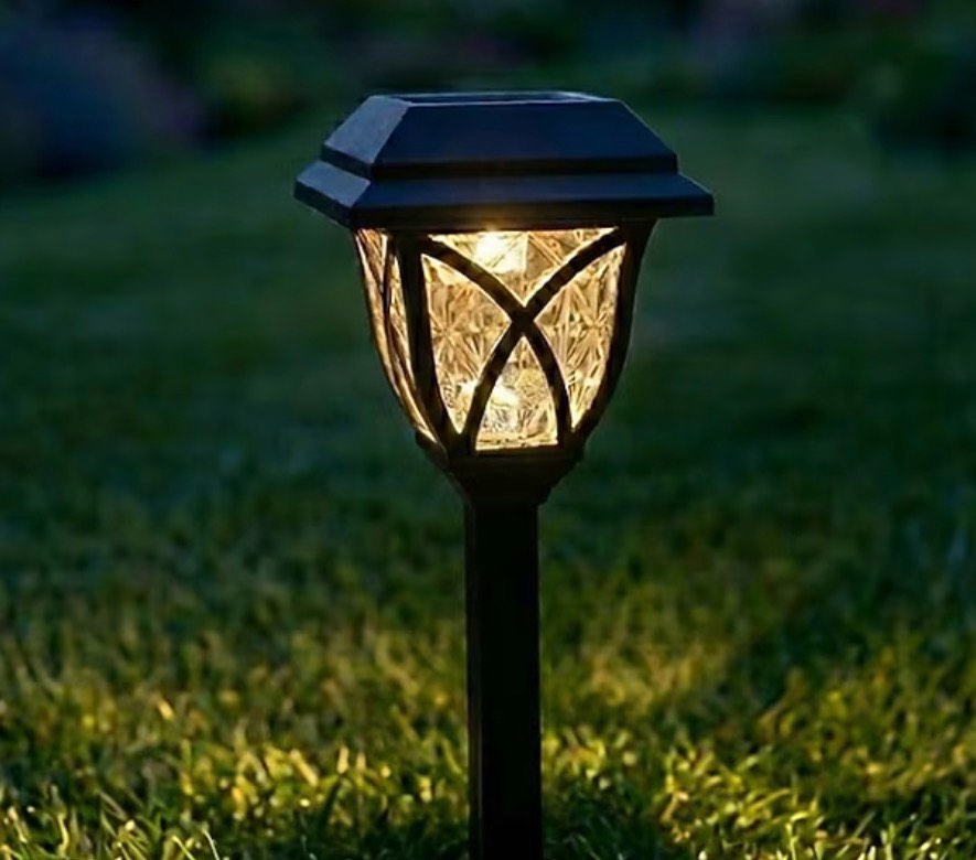 harbor breeze 10 -lumens black solar led outdoor path light 3000-k