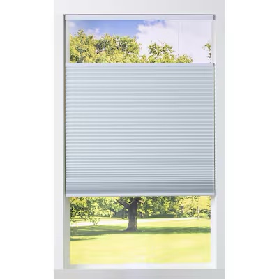 Condition photo showing Good Condition for allen + roth tdbu blackout 34-in x 72-in white room darkening blackout cordless top-