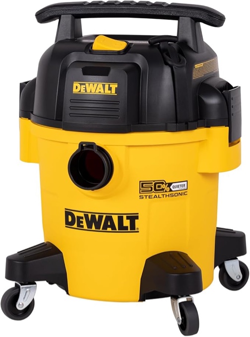 DEWALT Stealthsonic Quiet 12-Gallon 5.5 HP Corded Wet/Dry Shop Vacuum with Accessories