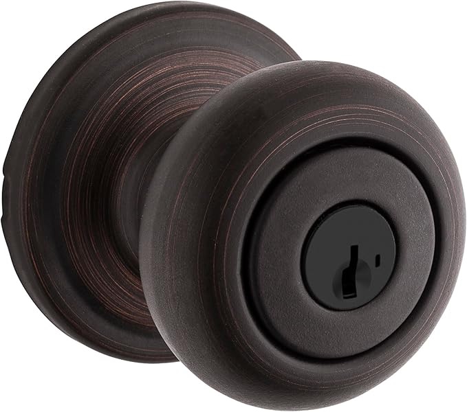 Kwikset SmartKey Security Venetian Bronze Entry Knob KW1 2-3/4 in.