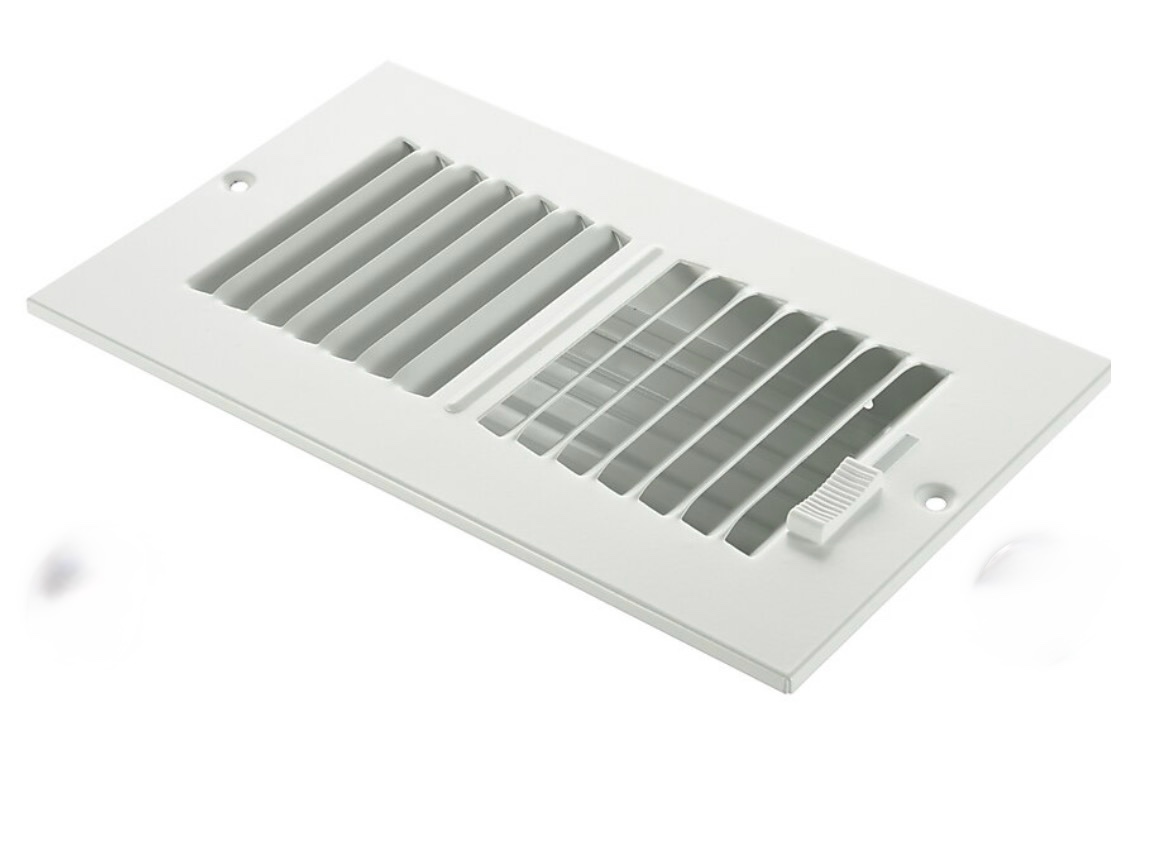 RELIABILT 8-in x 4-in 2-way Steel White Sidewall/Ceiling Register