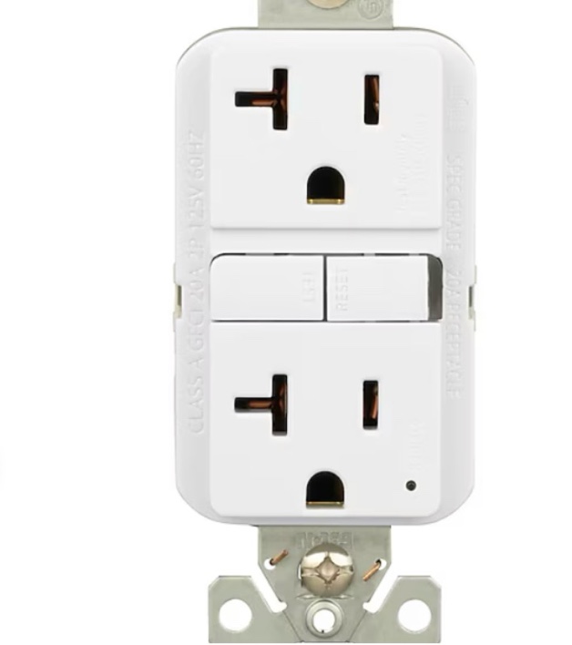 eaton 15 -amp 125-volt gfci residential decorator outlet receptacles , white