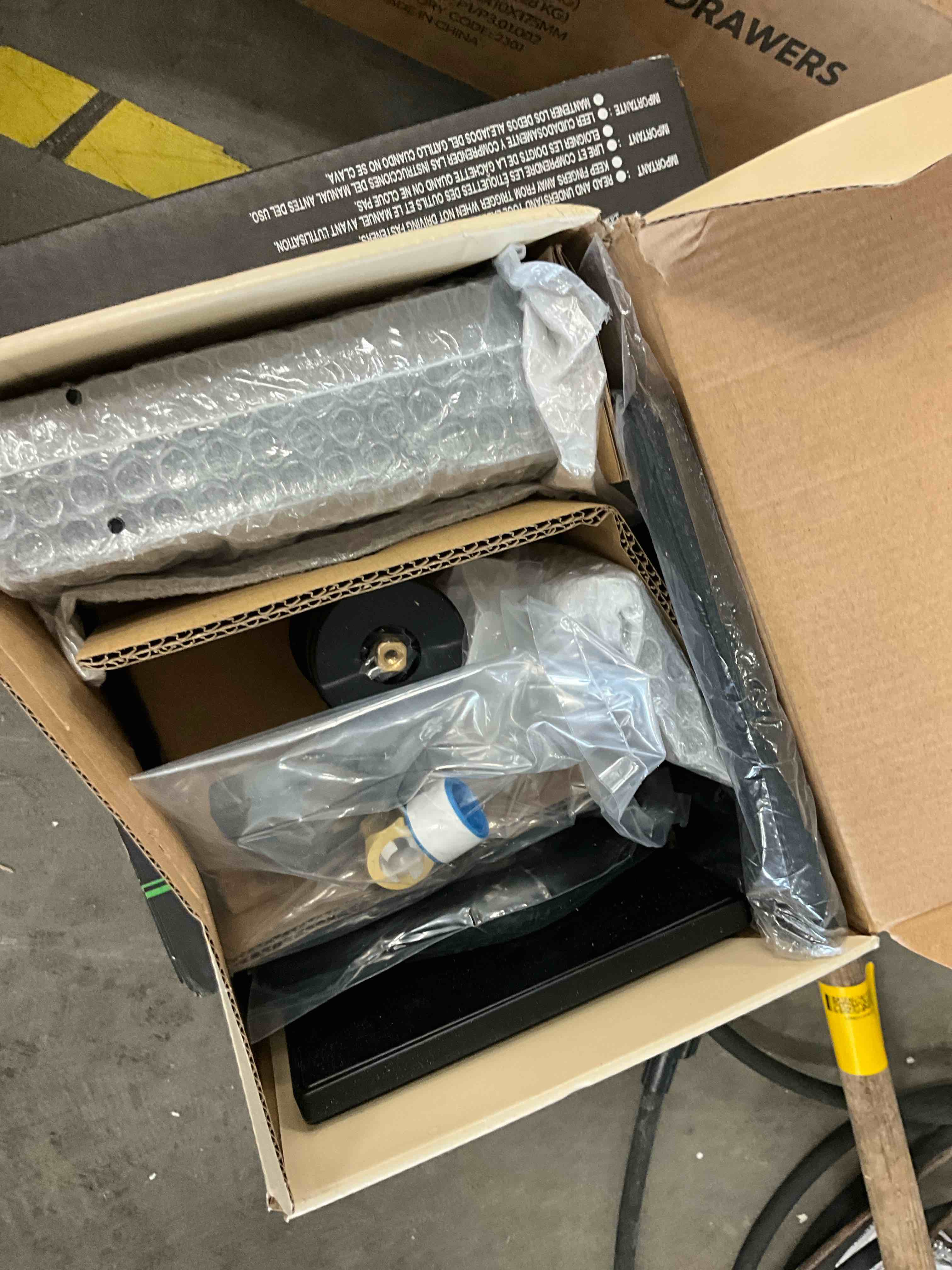 Condition photo showing Good Condition for allen + roth veda matte black 1-handle single function 6-in square bathtub and shower faucet ( valve included)