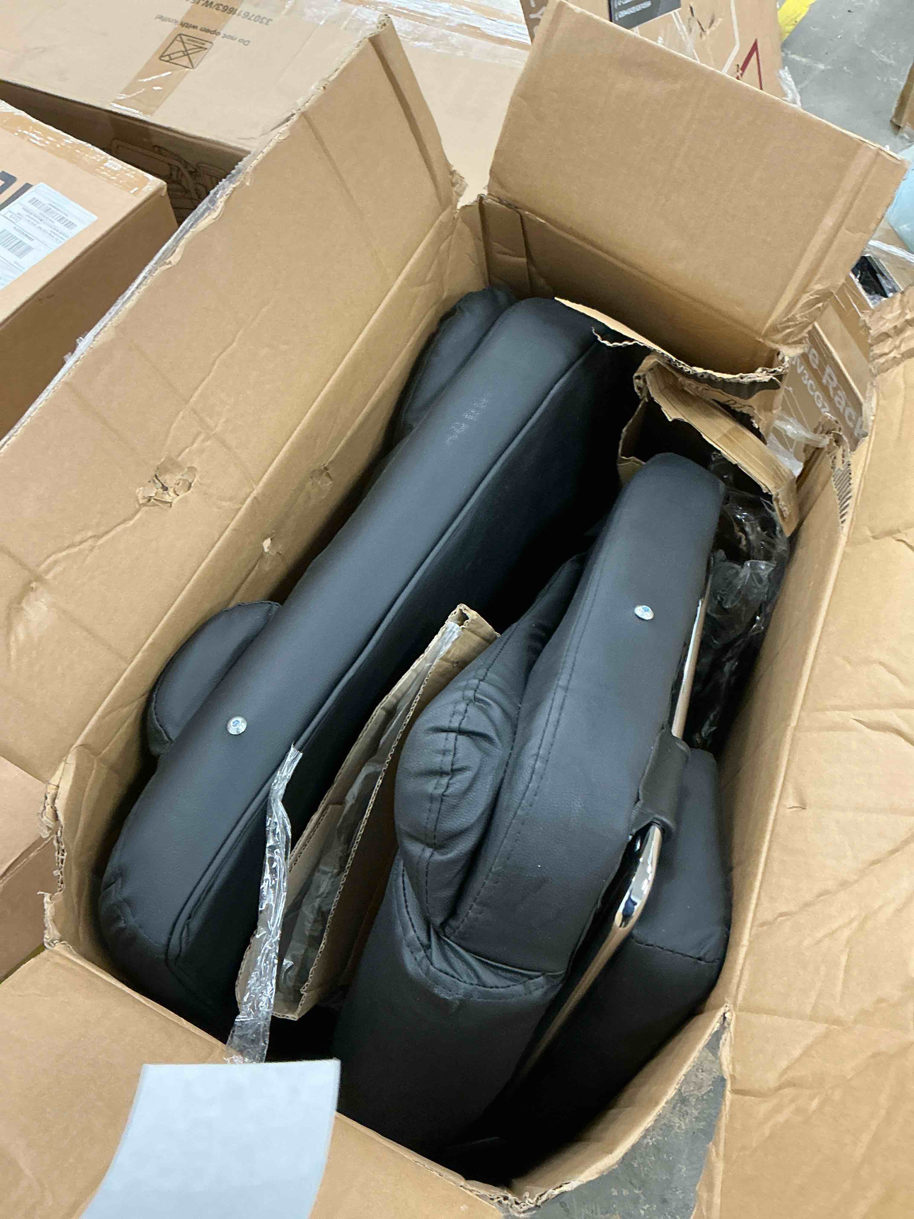 Condition photo showing Good Condition for hoffree executive office chair massage high back leather office chair with footrest reclining computer desk chair lumbar back support swivel rolling for home office black
