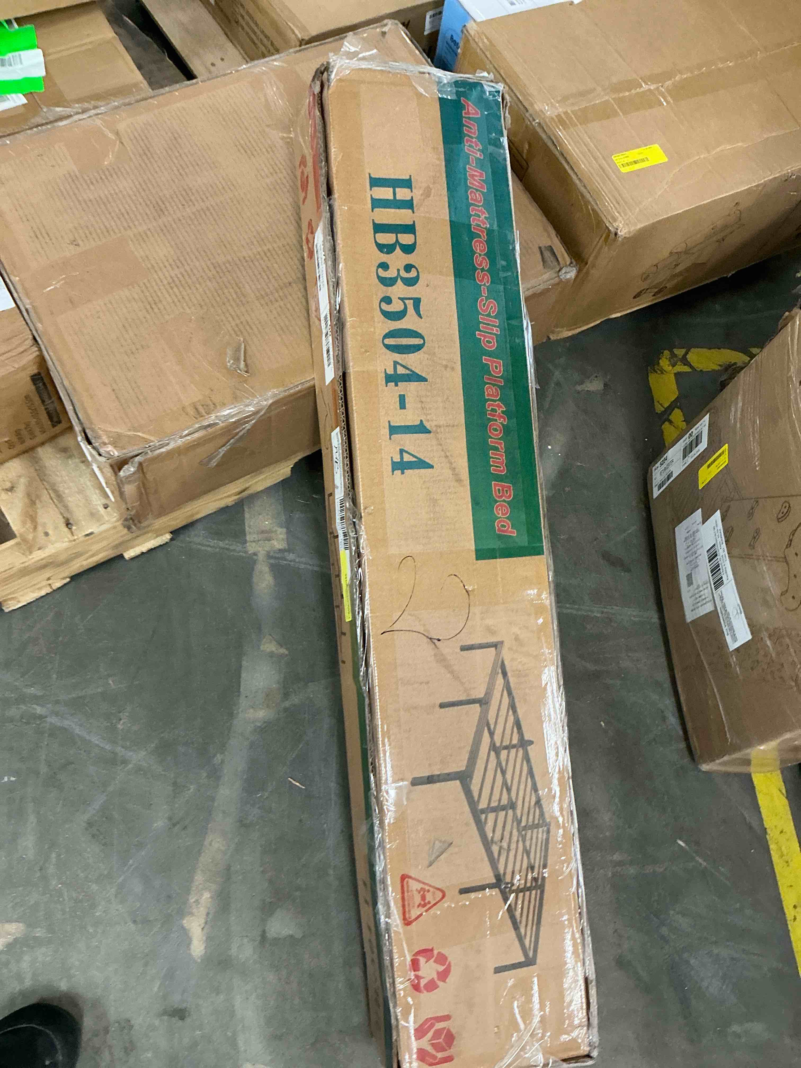 Condition photo showing Good Condition for auroral zone 14 inch queen metal platform bed frame, heavy duty mattress foundation, no box spring required