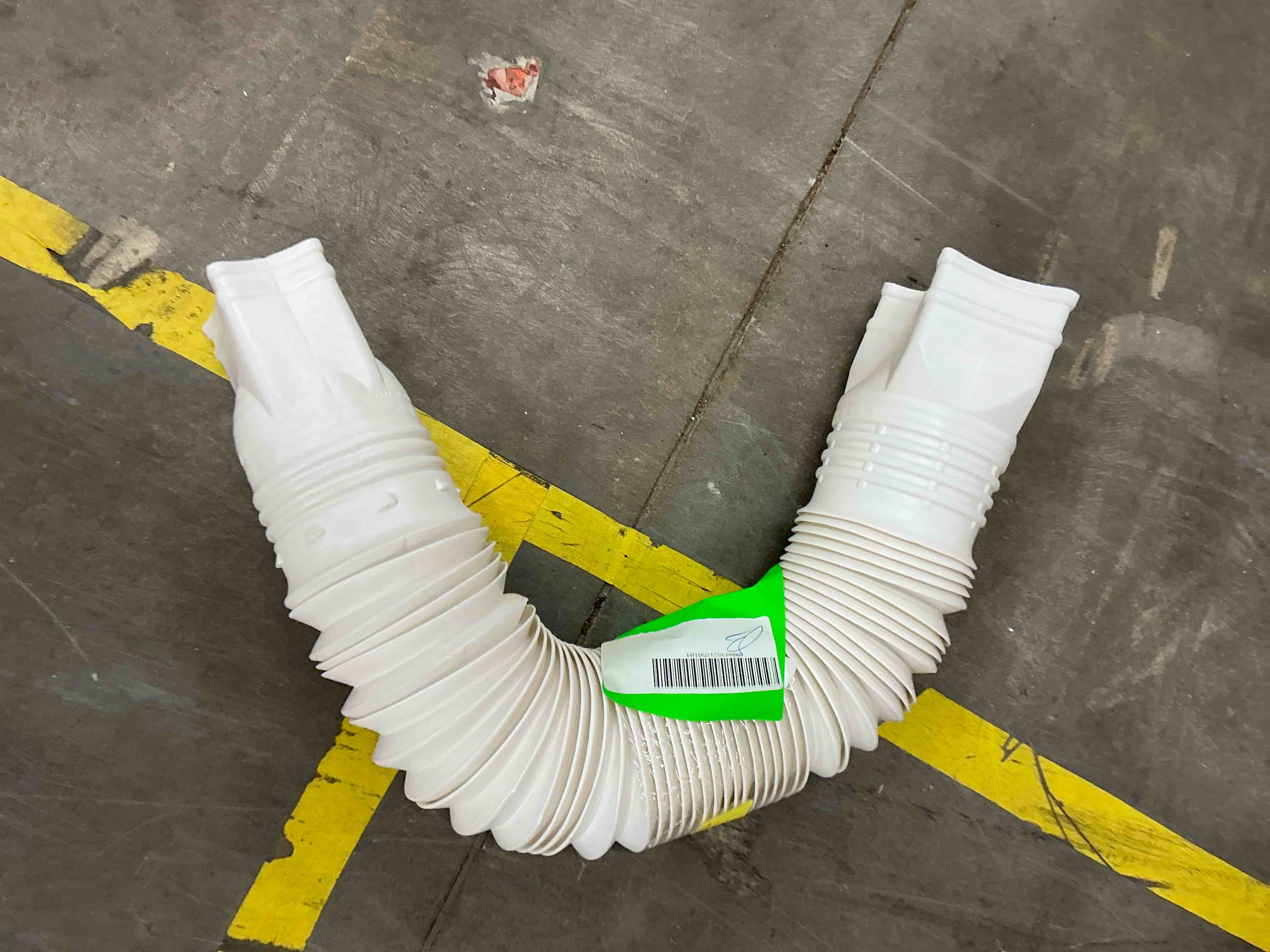Condition photo showing Good Condition for amerimax flex-a-spout downspout extension white roof gutter accessories