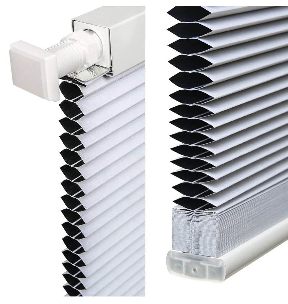 Condition photo showing New/Like New for lazblinds cordless cellular shades  no tools no drill light filtering honeycomb shades pleated blinds for windows  38   w x 48   h  white