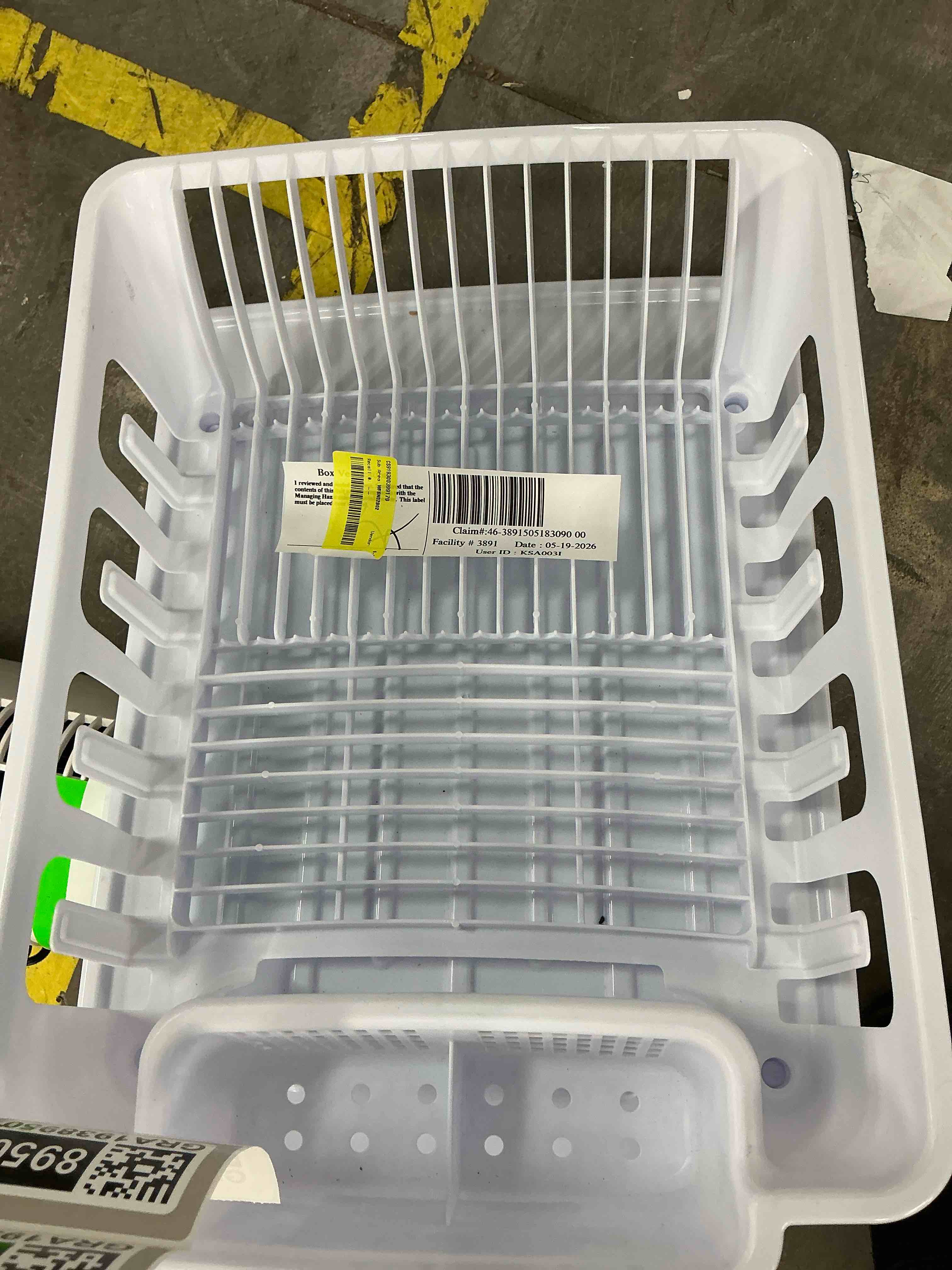 Condition photo showing Good Condition for sterilite large 2 piece sink set dish drainer and drainboard for plates cups and flatware white pack of 6