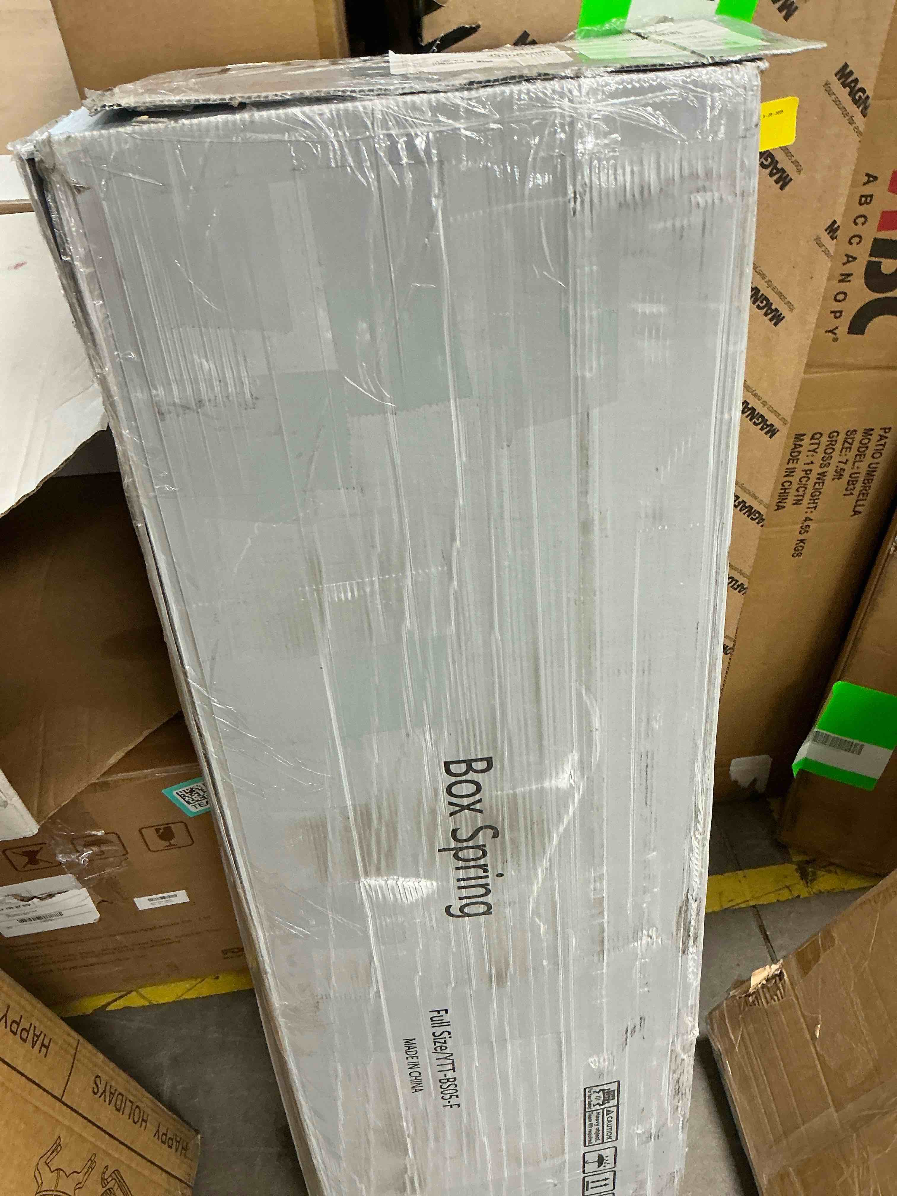 Condition photo showing Good Condition for awesofurni 5 inch full size box spring, heavy-duty metal mattress foundation with fabric cover, noise-free, easy assembly