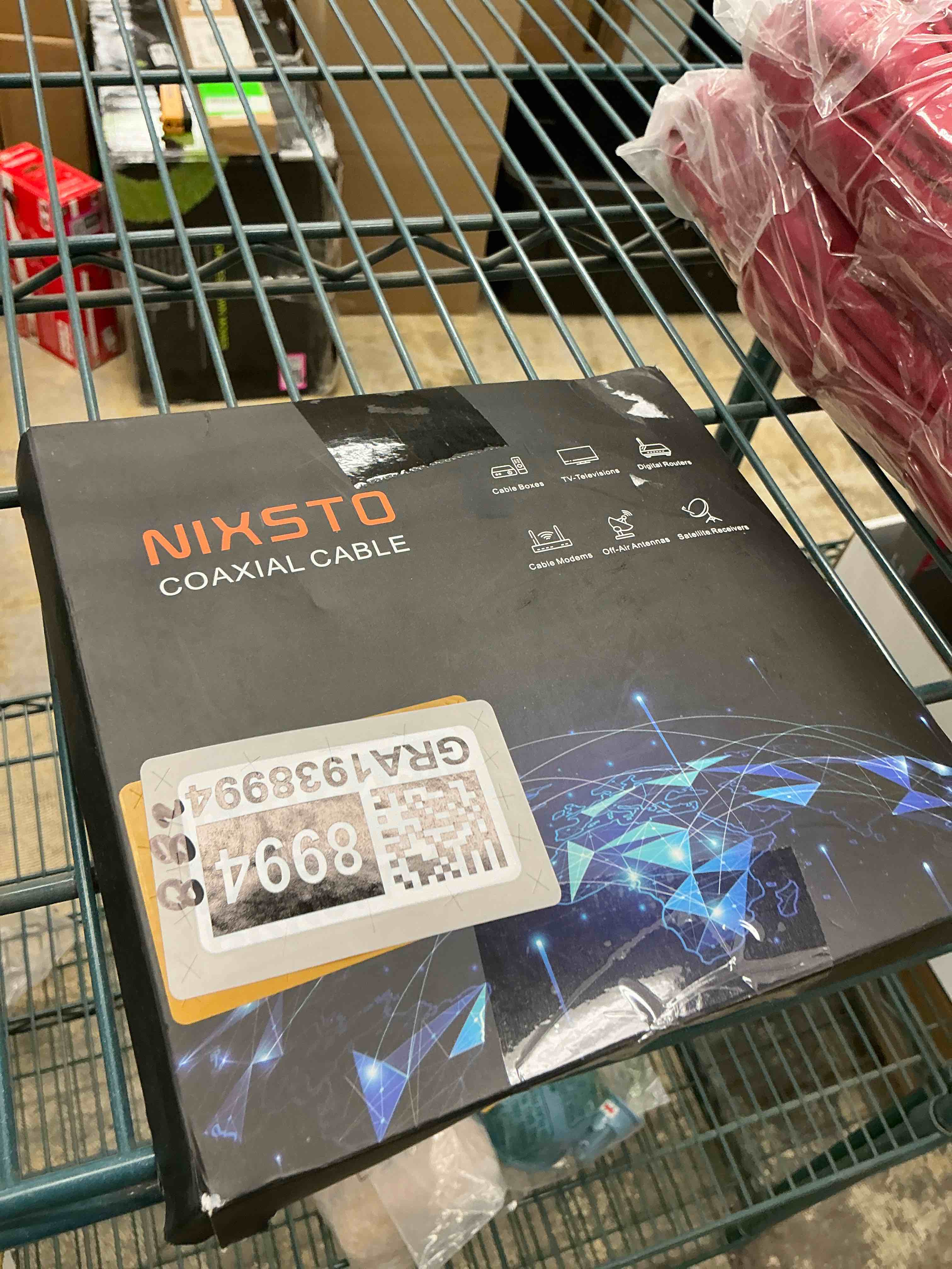 Condition photo showing Good Condition for nixsto rg6 coaxial cable, 3ft 6ft 10ft 15ft 25ft 50ft 100ft coax cable cord with gold f-type connector, high speed internet, digital tv aerial for hdtv, satellite, antenna, modem with extender- 10ft 10ft black