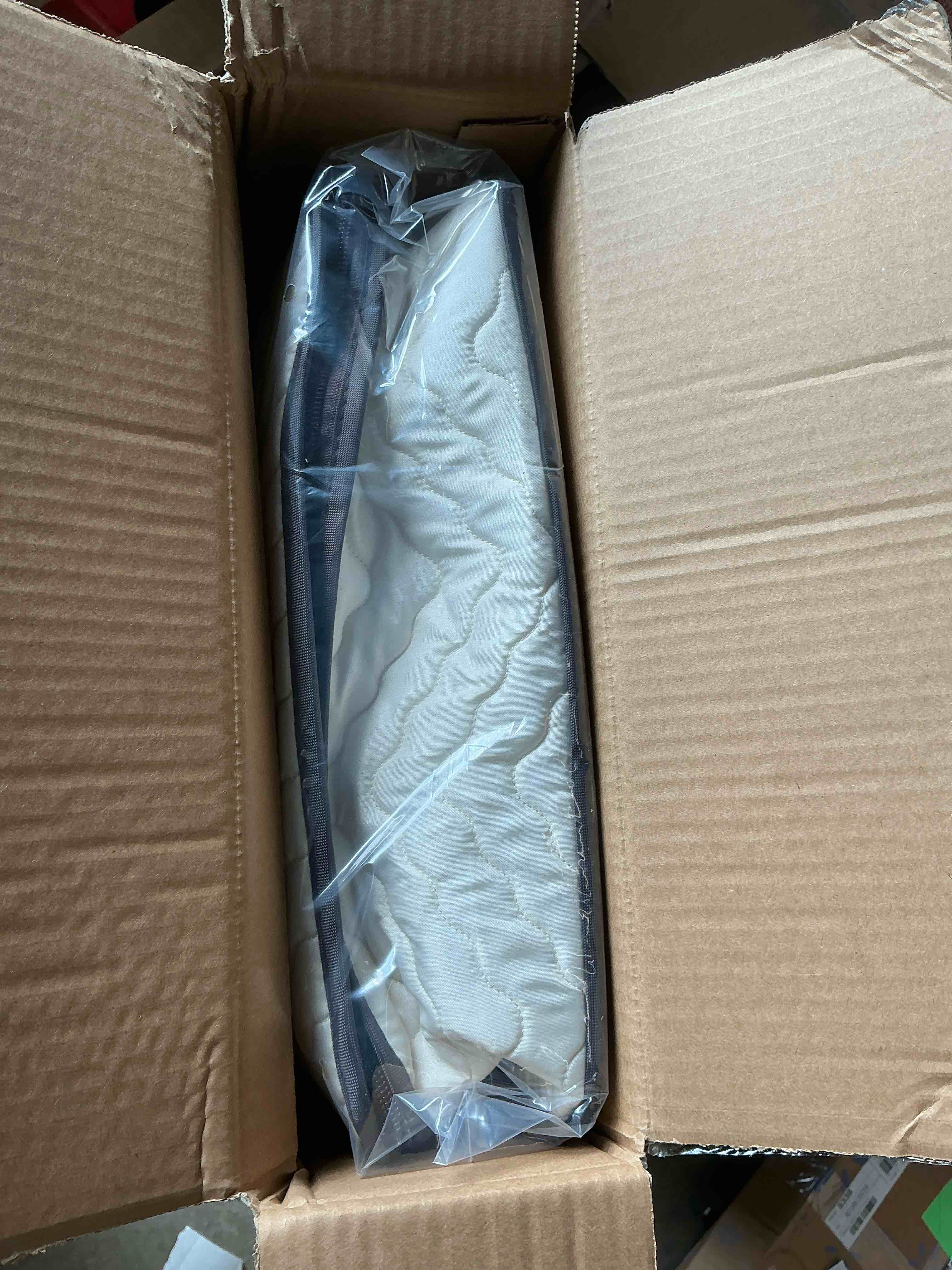 Condition photo showing New/Like New for China Storage Containers 5-Piece Set Moving Boxes for Dinnerware  Glasses  Plates  Mugs and Saucers Sturdy Quilted Microfiber Dish Organizer with Dividers for Seasonal Storage - Holds Set of 12