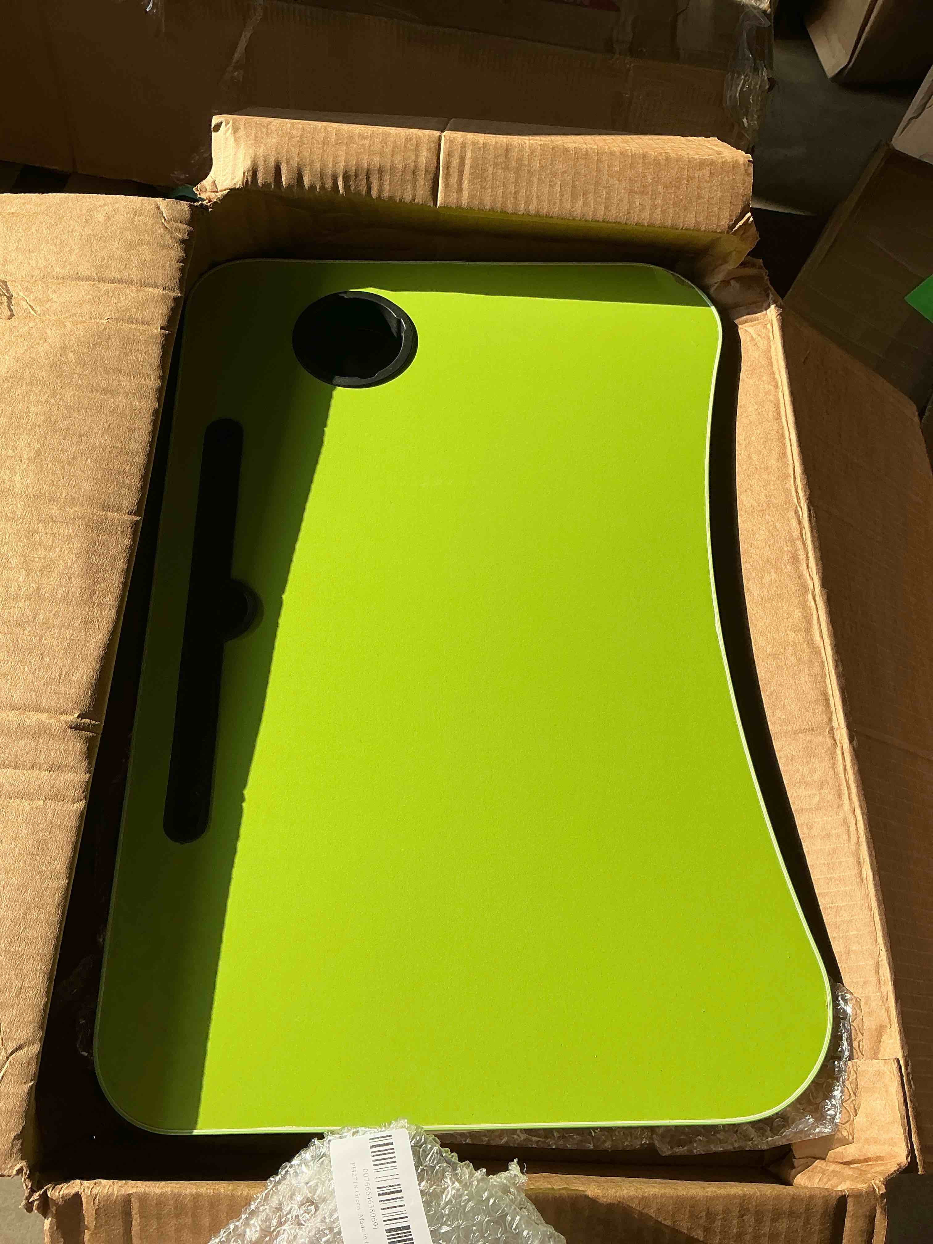 Condition photo showing Good Condition for PHANCIR Foldable Lap Desk  23.6 Inch Portable Wood Laptop Desk Table Workspace Organizer Bed Tray with iPad Slots  Cup Holder and Drawer  Anti-Slip for Working Reading Writing  Eating  Watching-Green