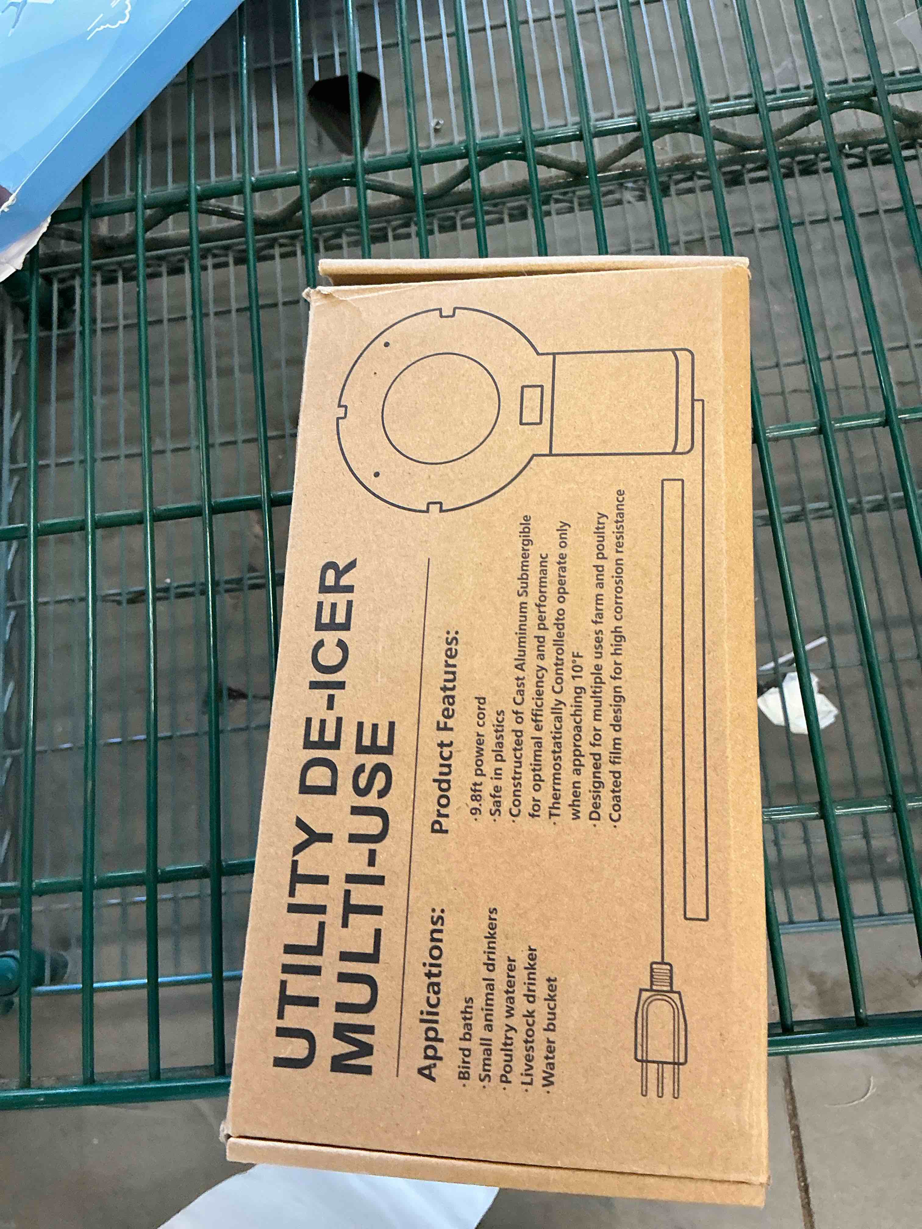 Condition photo showing New/Like New for 1000W Utility De-Icer, Chicken Water Heater, Submergible Cast Aluminum Thermostatic Control Bird Bath Heater De-icer, for Livestock Poultry Birds, Cows, Horses, Animals Drink Water (Black) 1000W Black