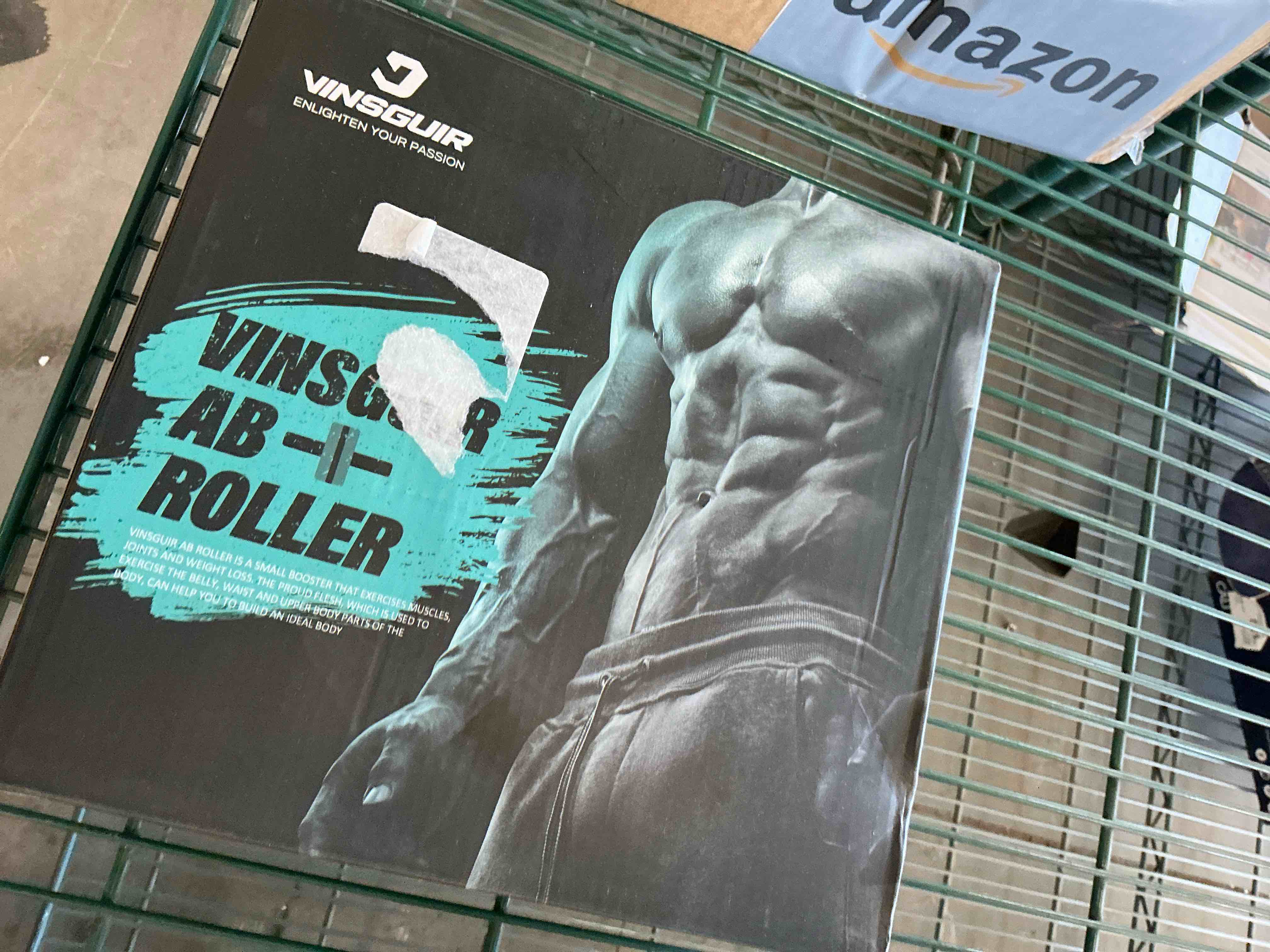 Condition photo showing New/Like New for VINSGUIR Ab Roller Wheel, Abs & Core Workout Equipment for Home Gym with Knee Pad Accessories, Abdominal Wheel for Full-body Strength Training Red And Black