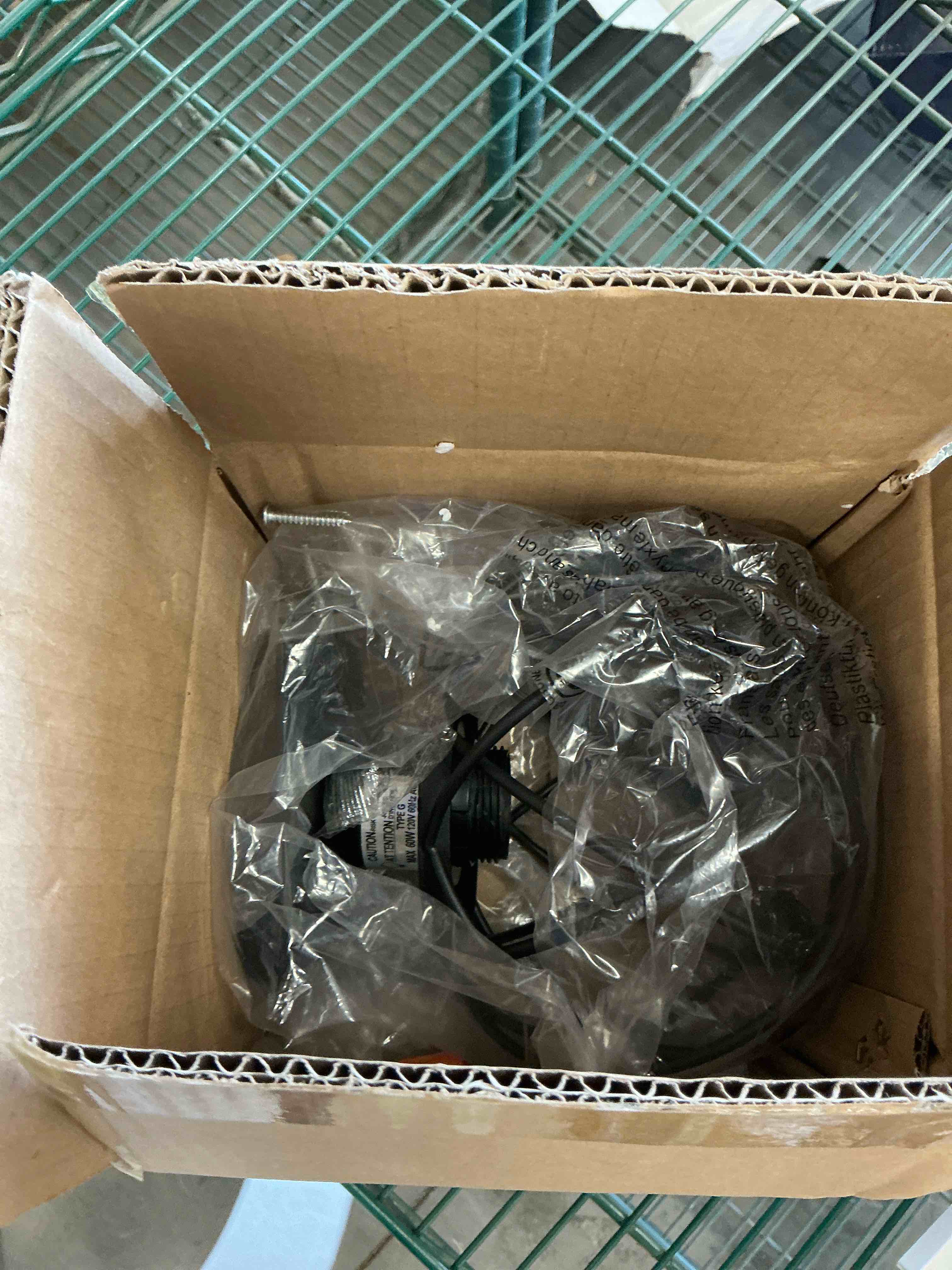 Condition photo showing New/Like New for Hallway Light Fixtures Ceiling,Semi Flush Mount Ceiling Lights Fixtures Black Metal Cage Indoor Industrial Ceiling Lights Modern Crystal Ceiling Light Fixture for Porch Entryway Foyer Bathroom Black Iron