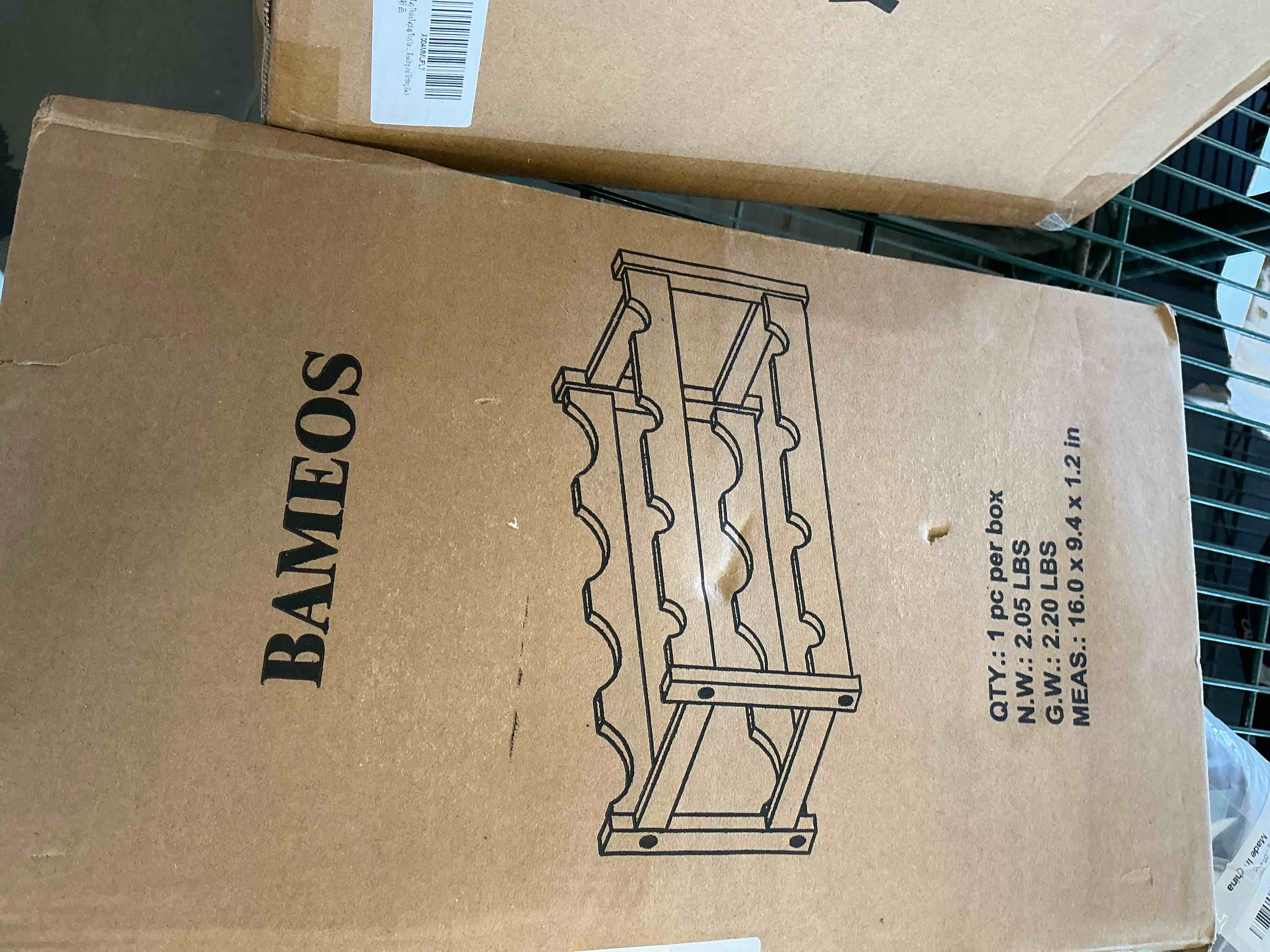 Condition photo showing New/Like New for BAMEOS Wine Rack Freestanding 8 Bottle 2 Tier Bamboo Wine Racks Countertop Cabinet Wine Holder Wine Storage Shelf for Kitchen, Bar, Pantry, Wine Cellar, Countertop Black (16.85 L x 9.25W x 7H) 2-tier-Black